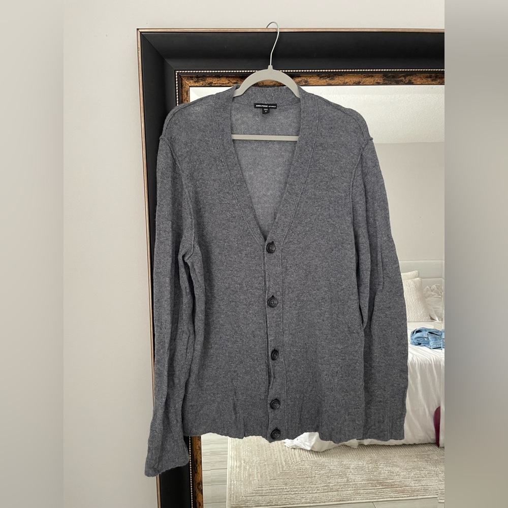 James Perse Heather Gray Cardigan - Picture 2 of 6
